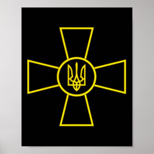 Embleem Oekraïense luchtmacht Oekraïne strijdkrach Poster