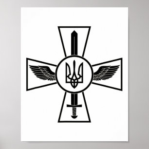 Embleem Oekraïense luchtmacht Oekraïne strijdkrach Poster