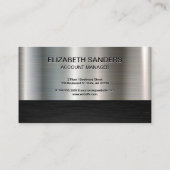 Embleem onroerend goed | Metaalzwart Visitekaartje (Achterkant)