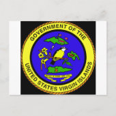 Embleem op de Amerikaanse Maagdeneilanden Briefkaart (Voorkant)