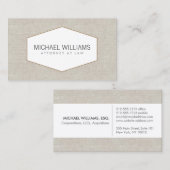  embleem op Tan Linen (Faux) Visitekaartje (Voorkant / Achterkant)