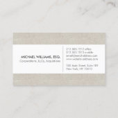  embleem op Tan Linen (Faux) Visitekaartje (Achterkant)