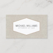  embleem op Tan Linen (Faux) Visitekaartje (Voorkant)