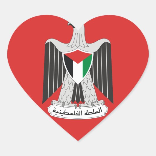 embleem palestine hart sticker (Voorkant)