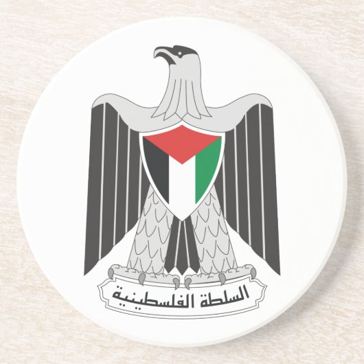 embleem palestine zandsteen onderzetter (Voorkant)