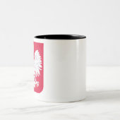 embleem polen tweekleurige koffiemok (Center)