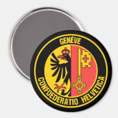 Embleem uit de Genève-ronde Magneet (Voorkant / Achterkant)