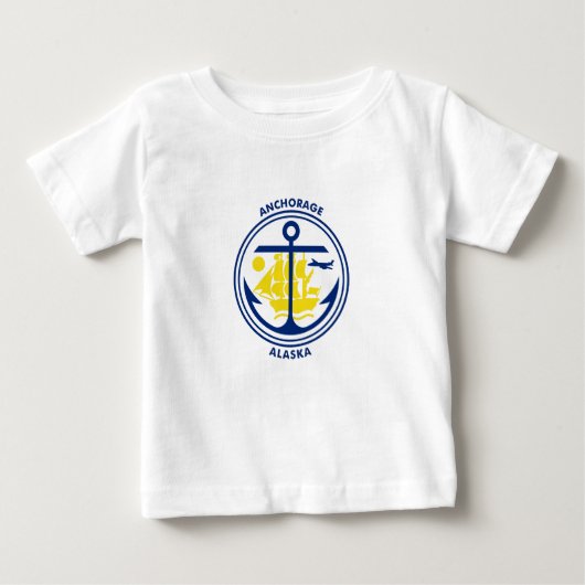 Embleem van Anchorage, Alaska Baby T-Shirt (Voorkant)