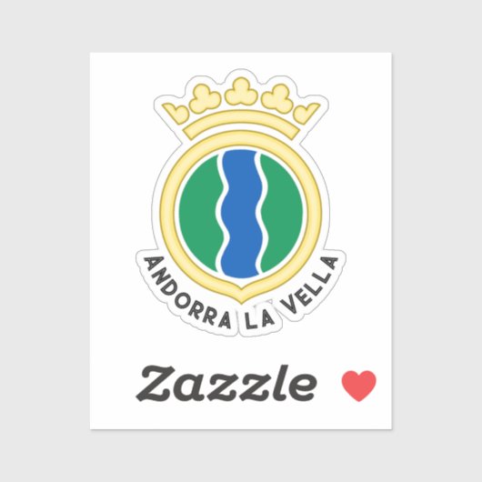 Embleem van Andorra la Vella Sticker (Vel)