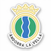 Embleem van Andorra la Vella Sticker (Voorkant)