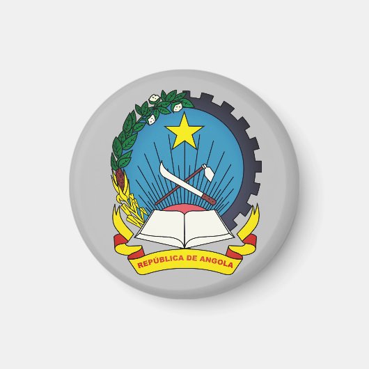Embleem van Angola Magneet (Voorkant)