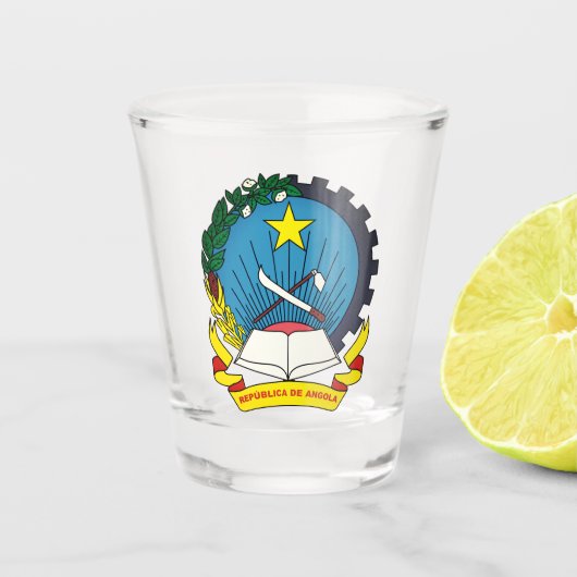 Embleem van Angola Shot Glas (Voorkant)