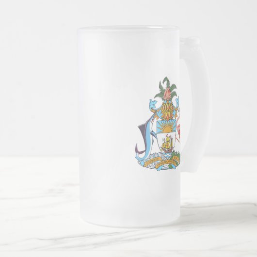 embleem van bahamas matglas bierpul (Voorkant rechts)