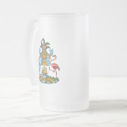 embleem van bahamas matglas bierpul (Voorkant links)