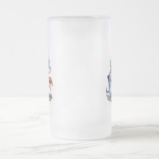 embleem van bahamas matglas bierpul (Center)