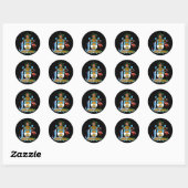 embleem van bahamas ronde sticker (Vel)