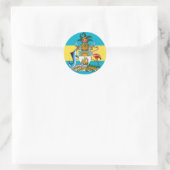 embleem van bahamas ronde sticker (Tas)