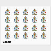 embleem van bahamas vierkante sticker (Vel)