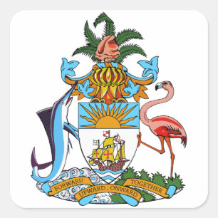embleem van bahamas vierkante sticker