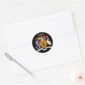 embleem van barbados ronde sticker (Envelop)