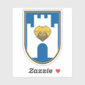 Embleem van Berat, Albanië Sticker (Vel)