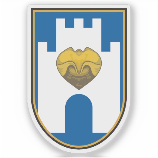 Embleem van Berat, Albanië Sticker (Voorkant)