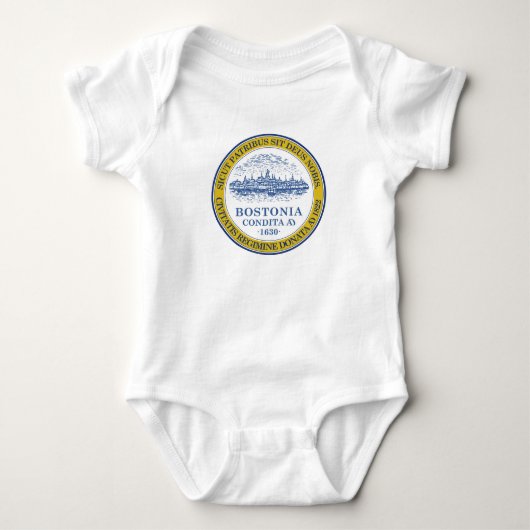 Embleem van Boston, Massachusetts Baby Body Romper (Voorkant)