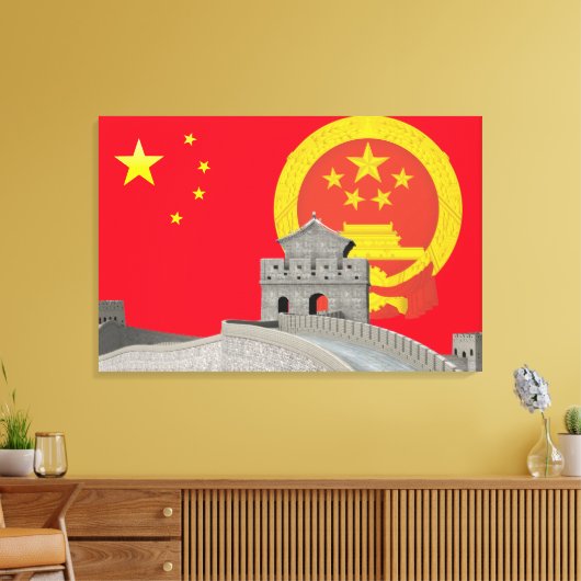 Embleem van China Canvas Afdruk (Insitu (Woonkamer))