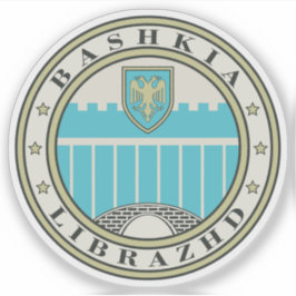 Embleem van de bibliotheek, Albanië Sticker