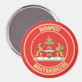 Embleem van de Boedapest-ronde Magneet (Voorkant / Achterkant)