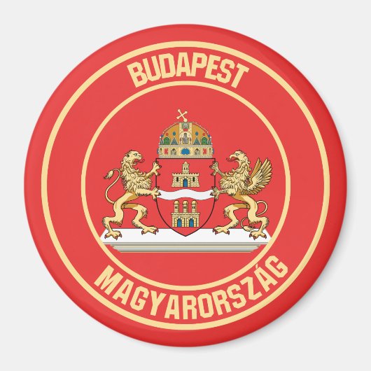 Embleem van de Boedapest-ronde Magneet (Voorkant)