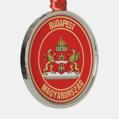 Embleem van de Boedapest-ronde Metalen Ornament (Rechts)