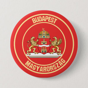 Embleem van de Boedapest-ronde Ronde Button 7,6 Cm