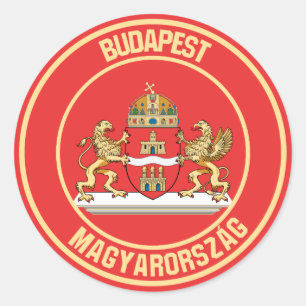 Embleem van de Boedapest-ronde Ronde Sticker