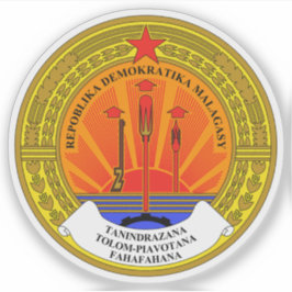 embleem van de Democratische Republiek Madagaskar  Sticker