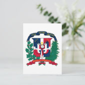 embleem van de dominicaanse republiek briefkaart (Staand voorkant)