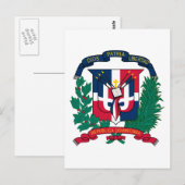 embleem van de dominicaanse republiek briefkaart (Voorkant / Achterkant)
