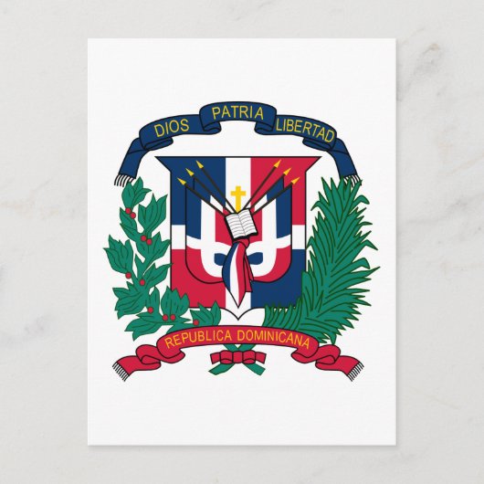embleem van de dominicaanse republiek briefkaart (Voorkant)