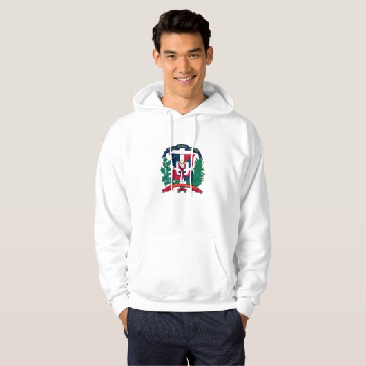 embleem van de dominicaanse republiek hoodie (Voorkant volledig)