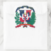embleem van de dominicaanse republiek vierkante sticker (Tas)