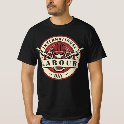 embleem van de internationale arbeidsdag t-shirt (Voorkant)