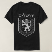 Embleem van de  lion van Jerusalem van de joodse j T-shirt