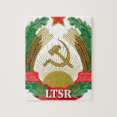 Embleem van de Litouwse SSR - Lietuvos TSR Herbas Legpuzzel (Verticaal)
