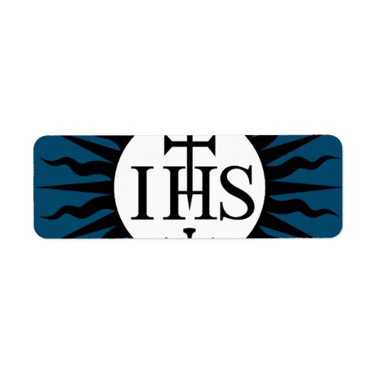 Embleem van de Maatschappij van Jezus Etiket (Voorkant)