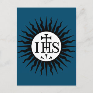 Embleem van de Maatschappij van Jezus Feestdagenkaart