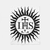 Embleem van de Maatschappij van Jezus Fleece Deken (Voorkant)