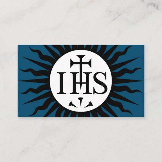 Embleem van de Maatschappij van Jezus Informatiekaartje (Voorkant)