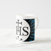 Embleem van de Maatschappij van Jezus Porselein Kop (Voorkant rechts)