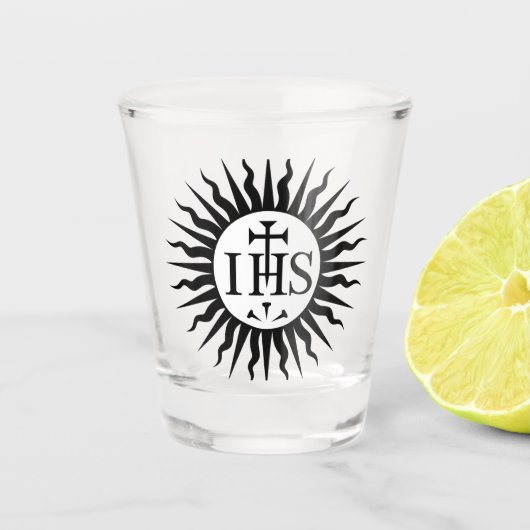Embleem van de Maatschappij van Jezus Shot Glas (Voorkant)