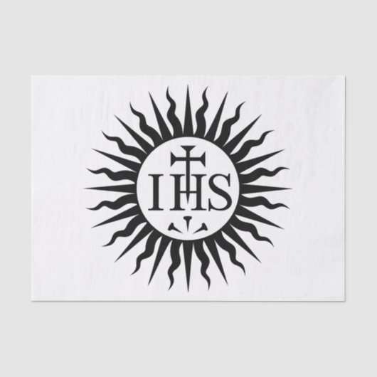 Embleem van de Maatschappij van Jezus Tissuepapier (Voorkant)